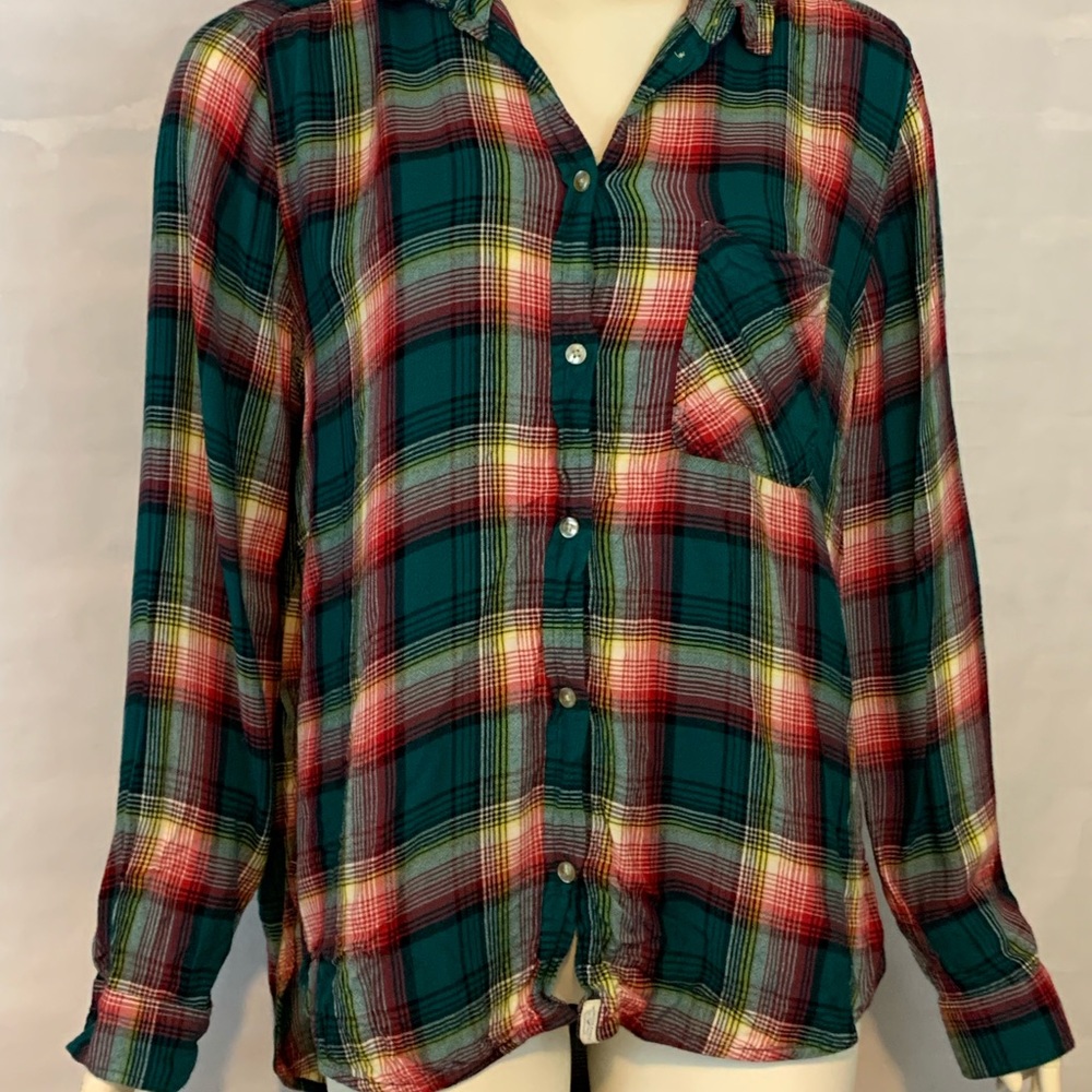 AE Super Soft Oversized Button-Up Flannel Shirt